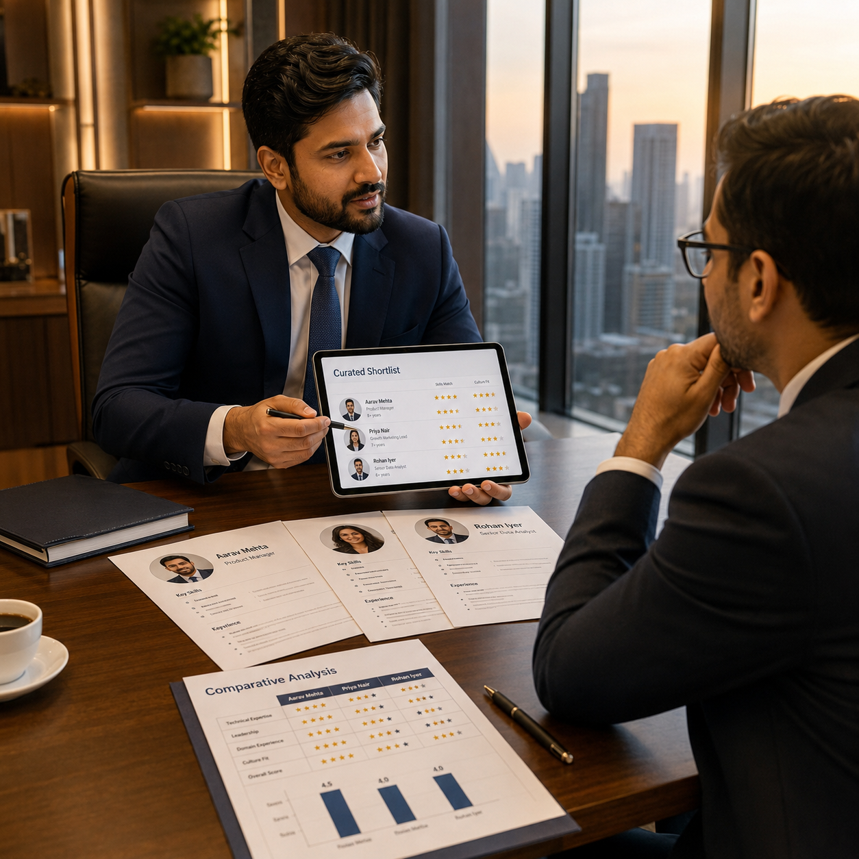 Curated candidate shortlist presentation by Apexcel Global Solutions